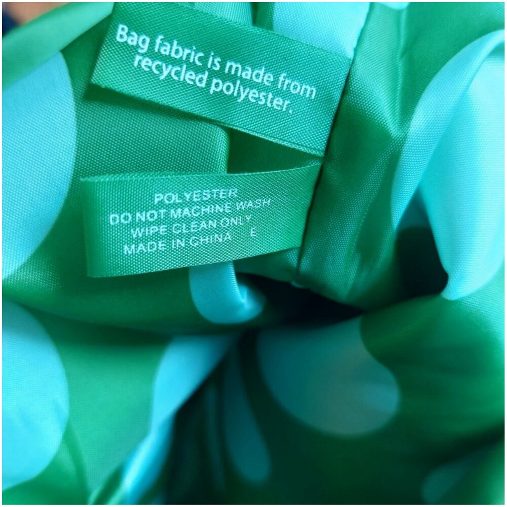 Clinique x Kate Spade Tote Bag Green Polka Dots - Picture 5 of 5